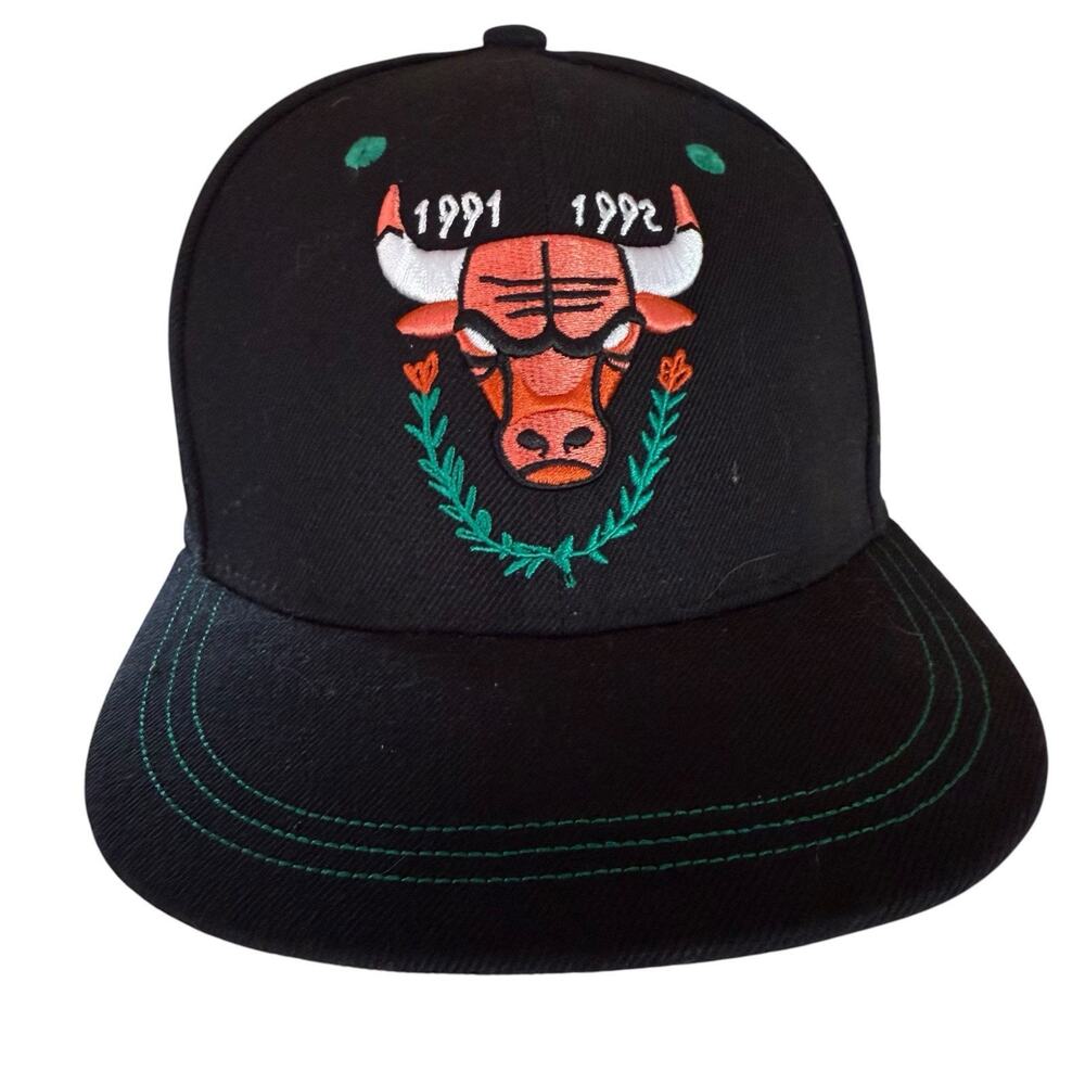 Chicago Bulls 1991 1992 Artist Hat‎ Series David Heo Snapback Cap Black Mens